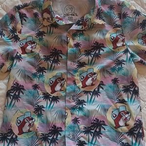 Youth XS Buc-ees Hawaiian Button Front Shirt